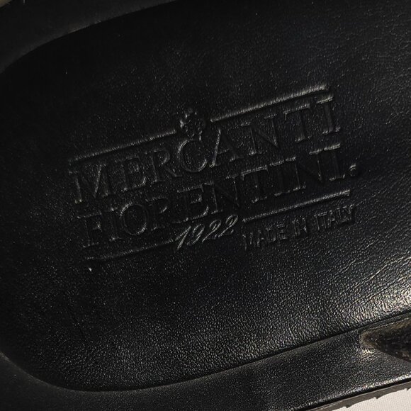 Mercanti Fiorentini Black Italian Leather Belted Toe Loop Sandals Men's Size 13 - Picture 5 of 7